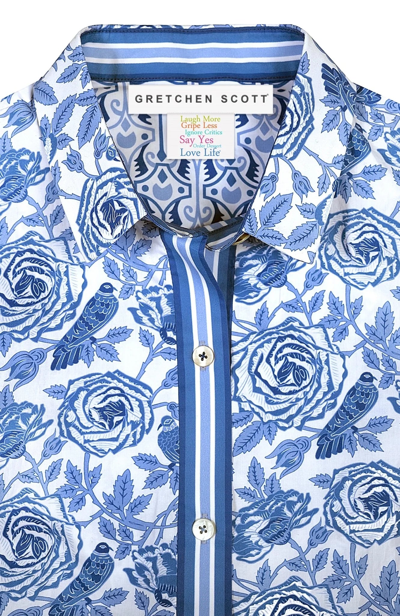 Boyfriend Shirt- Smell the Roses